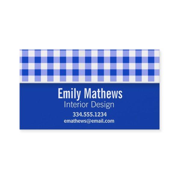 Cute Blue Gingham; Checkered Business