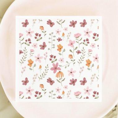 Cute boho meadow little wildflower  napkins