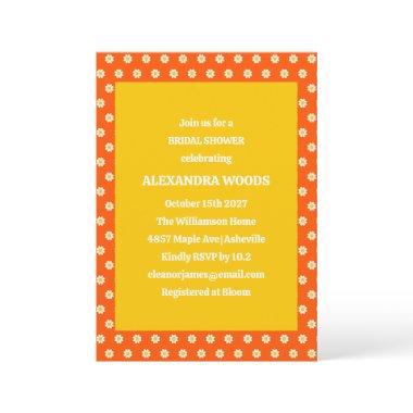 Cute Boho Vintage Orange Daisies