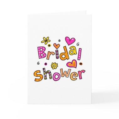 Cute Bridal Shower Greeting Text Expression Invitations