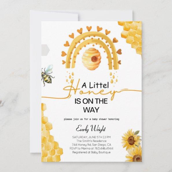 Cute Bride to Bee Bridal Shower Invitations