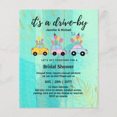 Cute BUDGET Drive-By Bridal Shower Invitations