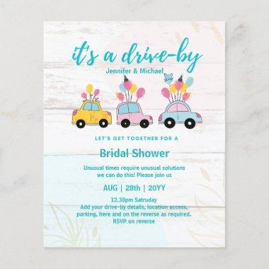 Cute BUDGET Drive-By Bridal Shower Invitations
