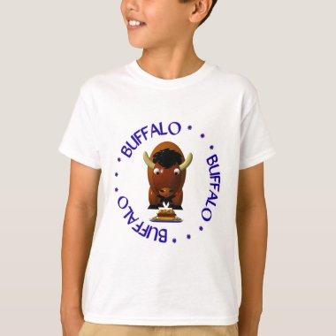Cute Buffalo with Beef on Weck and Buffalo Wings T-Shirt