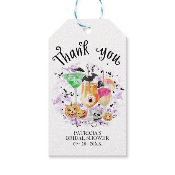 Cute Cocktails Halloween  Thank You F Gift Tags