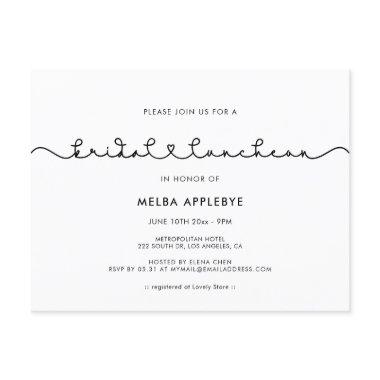 Cute connecting heart font Bridal luncheon PostInvitations