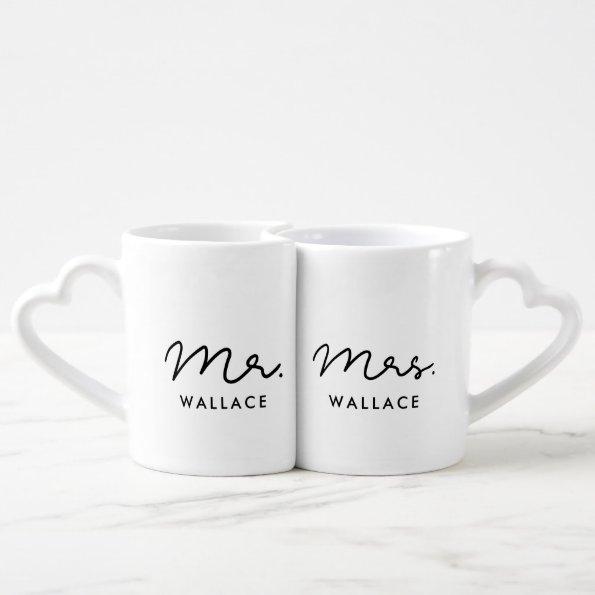 Cute custom Mr and Mrs Coffee Mug Set