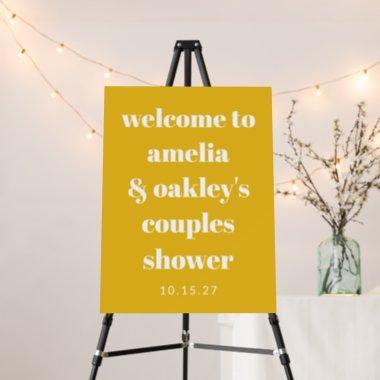 Cute Custom Yellow Couples Shower Welcome Sign