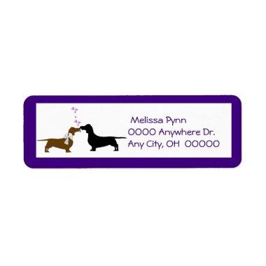 Cute Dachshunds Return Address Label