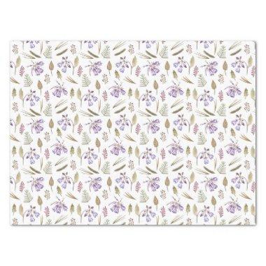 Cute English Purple Violet Flower Garden Gift Tissue Paper