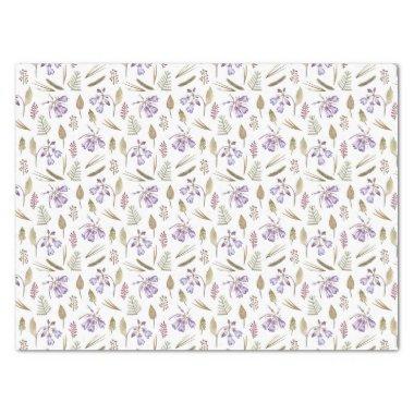 Cute English Purple Violet Flower Garden Gift Tissue Paper