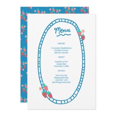 Cute Fruit CUSTOM Bridal Baby Shower Wedding Party Menu