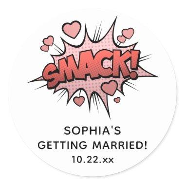 Cute Funny  Retro Wedding Classic Round Sticker
