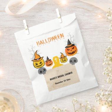 Cute Halloween Pumpkin Spider Web Bridal Shower Fa Favor Bag