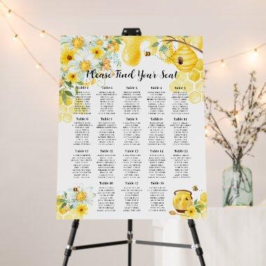 Cute Honey Bees Baby  Wedding Seating Foam Board
