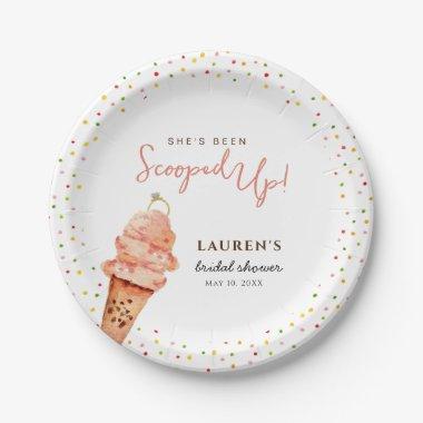 Cute Ice cream with Sprinkles Bridal Shower Paper Plates