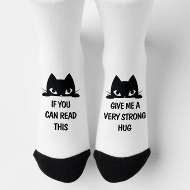 Cute Kitty Romantic Quote - Crew Socks