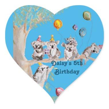 Cute Koala Bear Birthday Animal Party Sticker