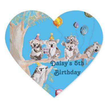 Cute Koala Bear Birthday Animal Party Sticker