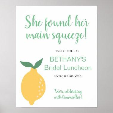 Cute Lemon Bridal Luncheon Welcome Sign
