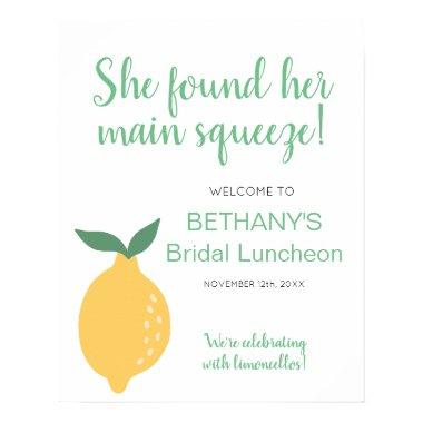 Cute Lemon Bridal Luncheon Welcome Sign