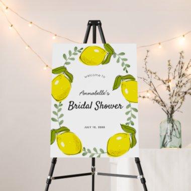 Cute Lemon Citrus Bridal Shower Birthday Welcome Foam Board
