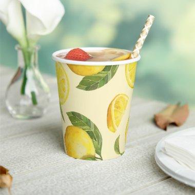Cute Lemon Pattern Paper Cups