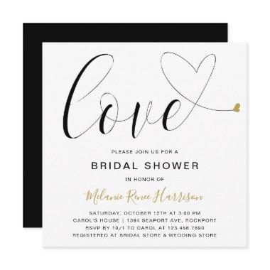 Cute Love Gold Heart Modern