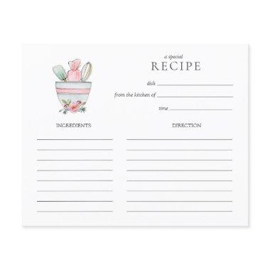 Cute mixing bowl with utensils Recipe Invitations