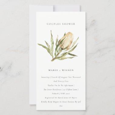 Cute Native Banksia Floral Couples Shower Invite