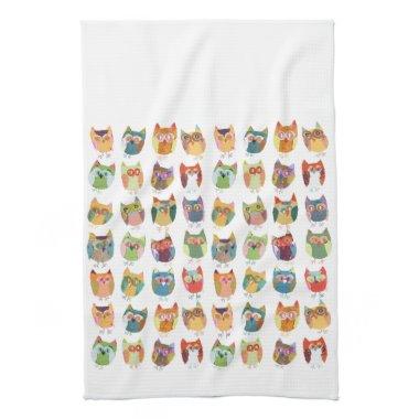 Cute Owl kitchen towel, teatowel. Towel