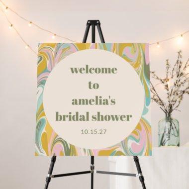 Cute Pastel Abstract Custom Bridal Shower Welcome Foam Board