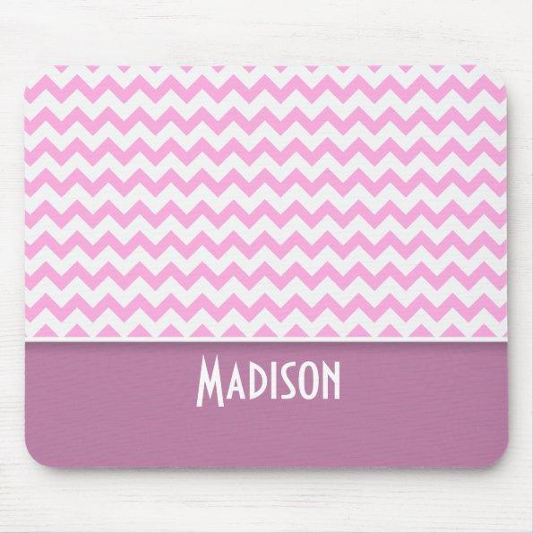 Cute Pink Chevron Mouse Pad
