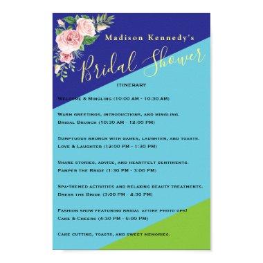 Cute Pink Floral 🌸  Itinerary Poster