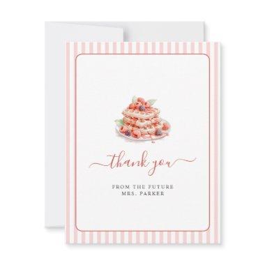 Cute Pink Waffle Brunch  Flat Thank You