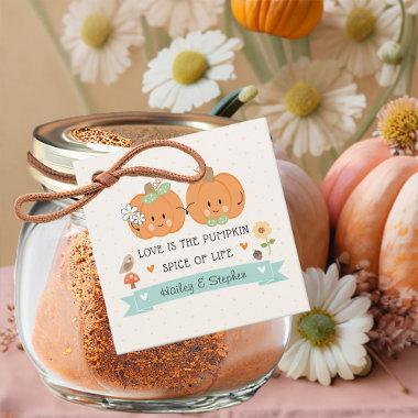 Cute Pumpkin Couples Shower and Wedding Favor Tags