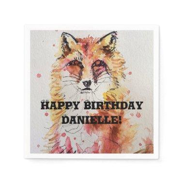 Cute Red Fox Wild Animal Decor Serviette Napkins