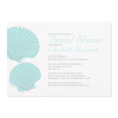 Cute Seashells Destination Bridal Shower Invite