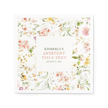 Cute Summer Wildflowers Any Event Napkins