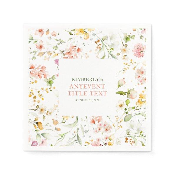 Cute Summer Wildflowers Any Event Napkins