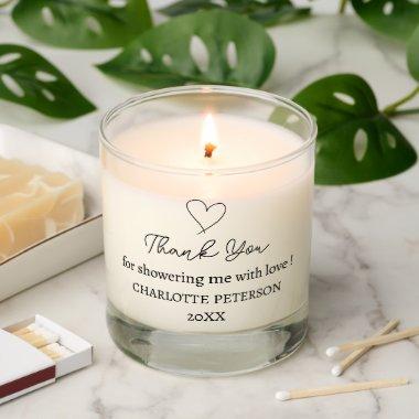 Cute Thank you Bridal Shower Favor Scented Candle