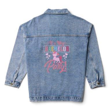 Cute Unicorn Bachelor Party Denim Jacket
