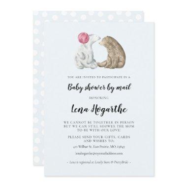 Cute watercolor bears Baby Shower by mail