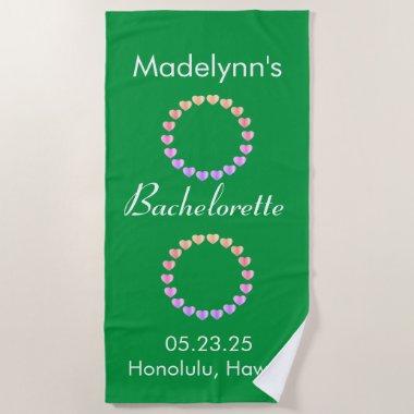 Cute Wedding Party Favor Personalized Beach Towel