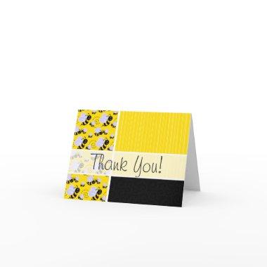 Cute Yellow & Black Bee Thank You