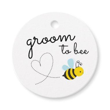 Cute Yellow Groom To Bee Favor Tags