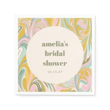 Cute Yellow Pastel Abstract Custom  Napkins