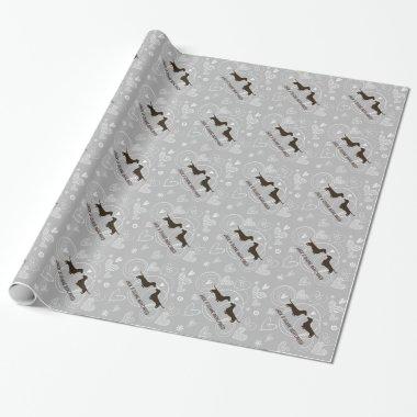 Dachshunds Wedding Bridal Shower Cute Wiener Dogs Wrapping Paper