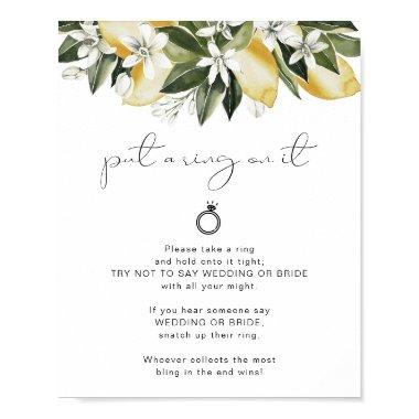 DAHLIA Lemon Don't Say Bride or Ring Game Poster