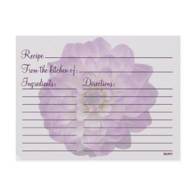 Dahlia Purple Lilac Floral  Recipe Post